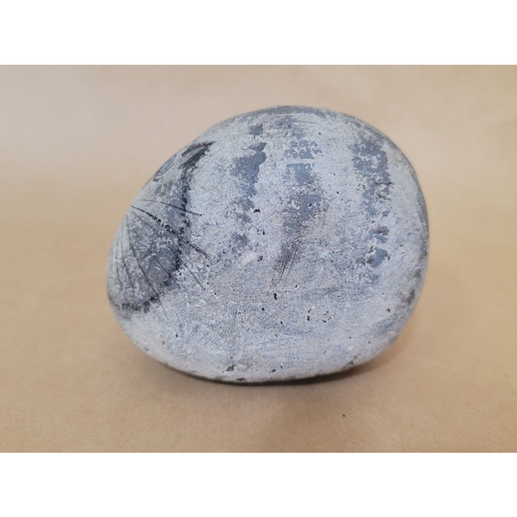 Paperweight Gray Cat Rock Painting by Sally Scott, Lexington, Mass. - Picture 3 of 9